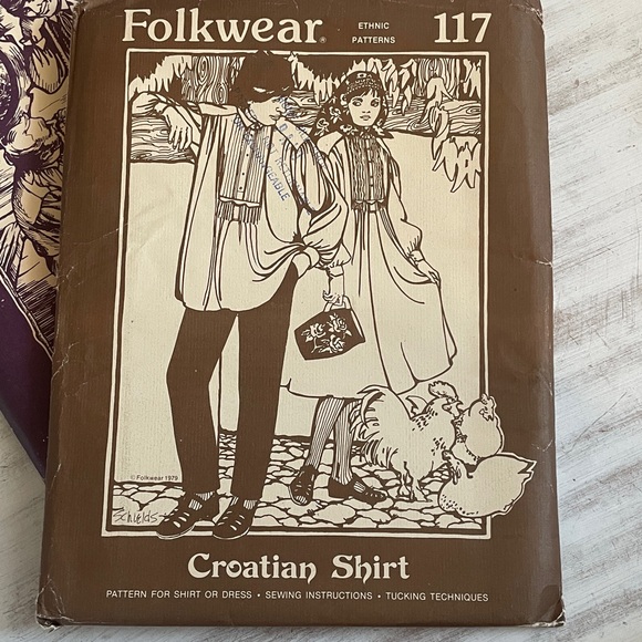 New UnCut FOLKWEAR Ethnic Patterns 204 117 113 Croatian shirt Japanese Kimono - Picture 5 of 8